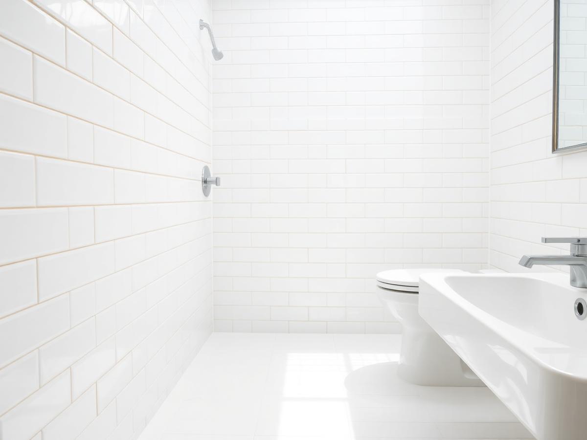 Bathroom after ecoSTEAM cleaning